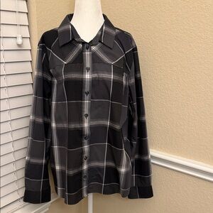 Alaskan Hardgear AKHG Duluth Trading Button Up Plaid Woman's Shirt Large